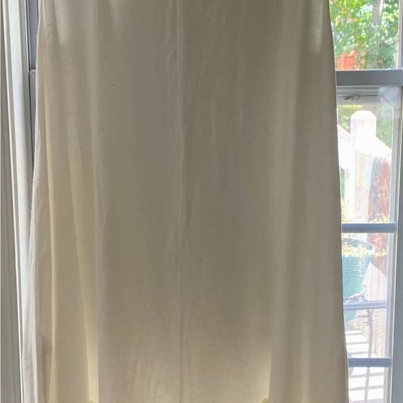 Easel Cream Ruffled Hem Chemise, great for layering under tunics or sweaters. - Picture 6 of 6